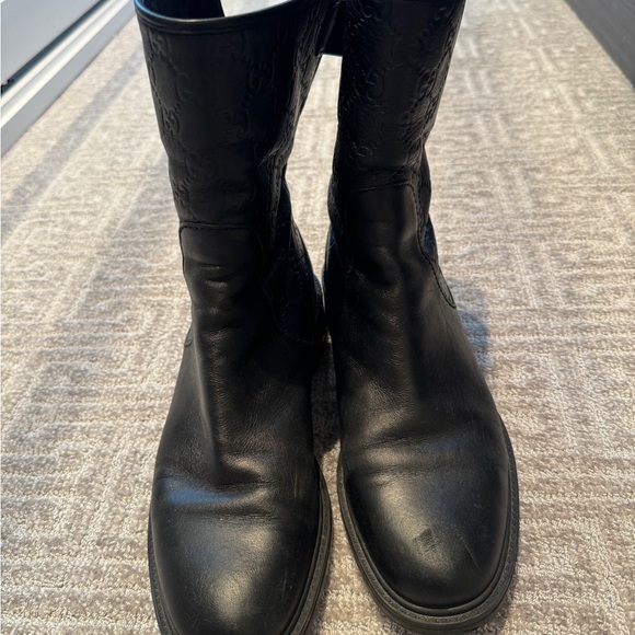 Gucci Black Leather Boots - Size 39 - Picture 9 of 13